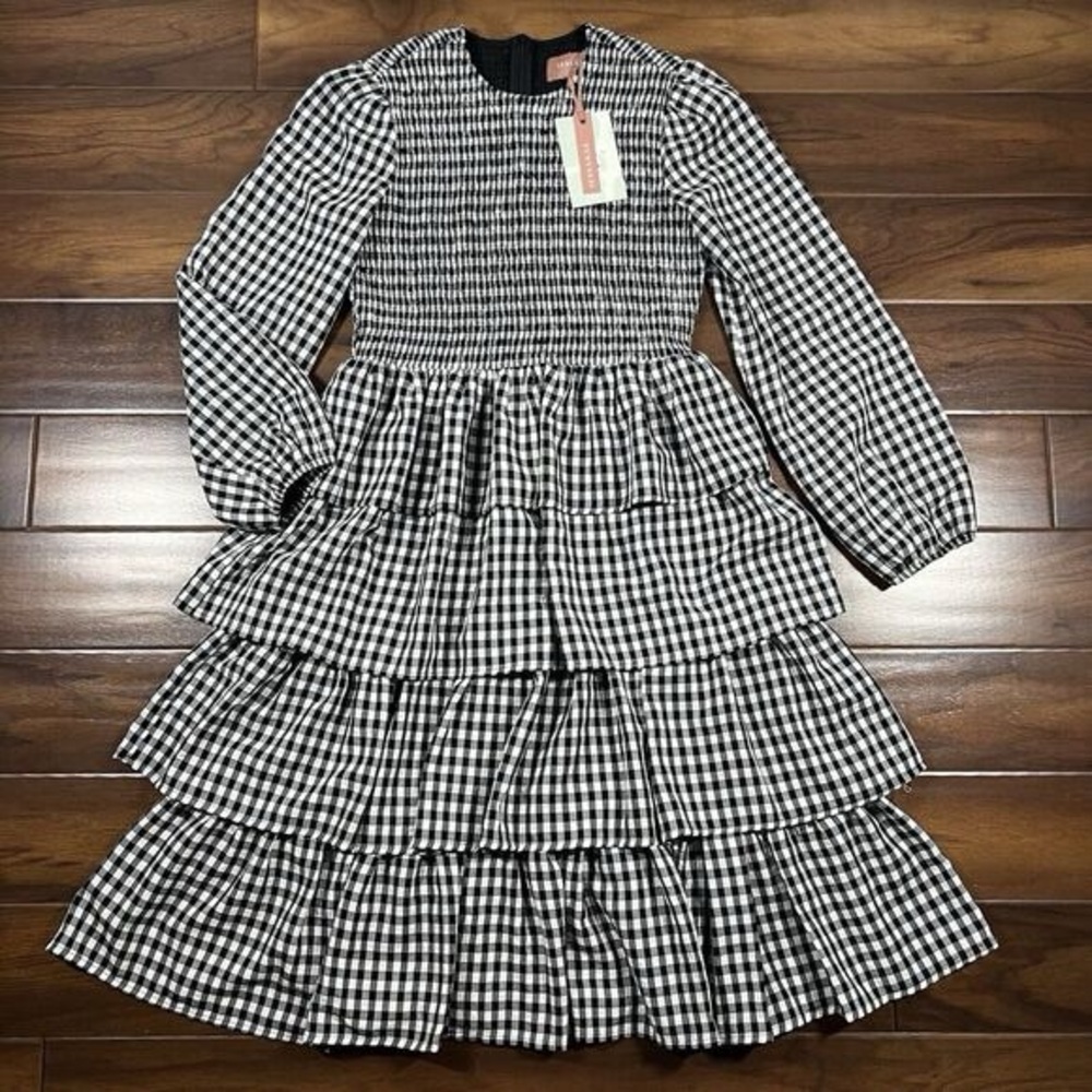 JessaKae Gather Smocked Gingham Dress - NWT - Picture 3 of 9